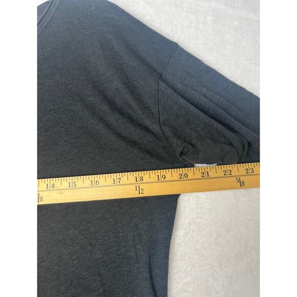 Xirena Black Rolled Neckline Round Hem Tshirt Basics Neutrals Quiet Luxury - Picture 4 of 6